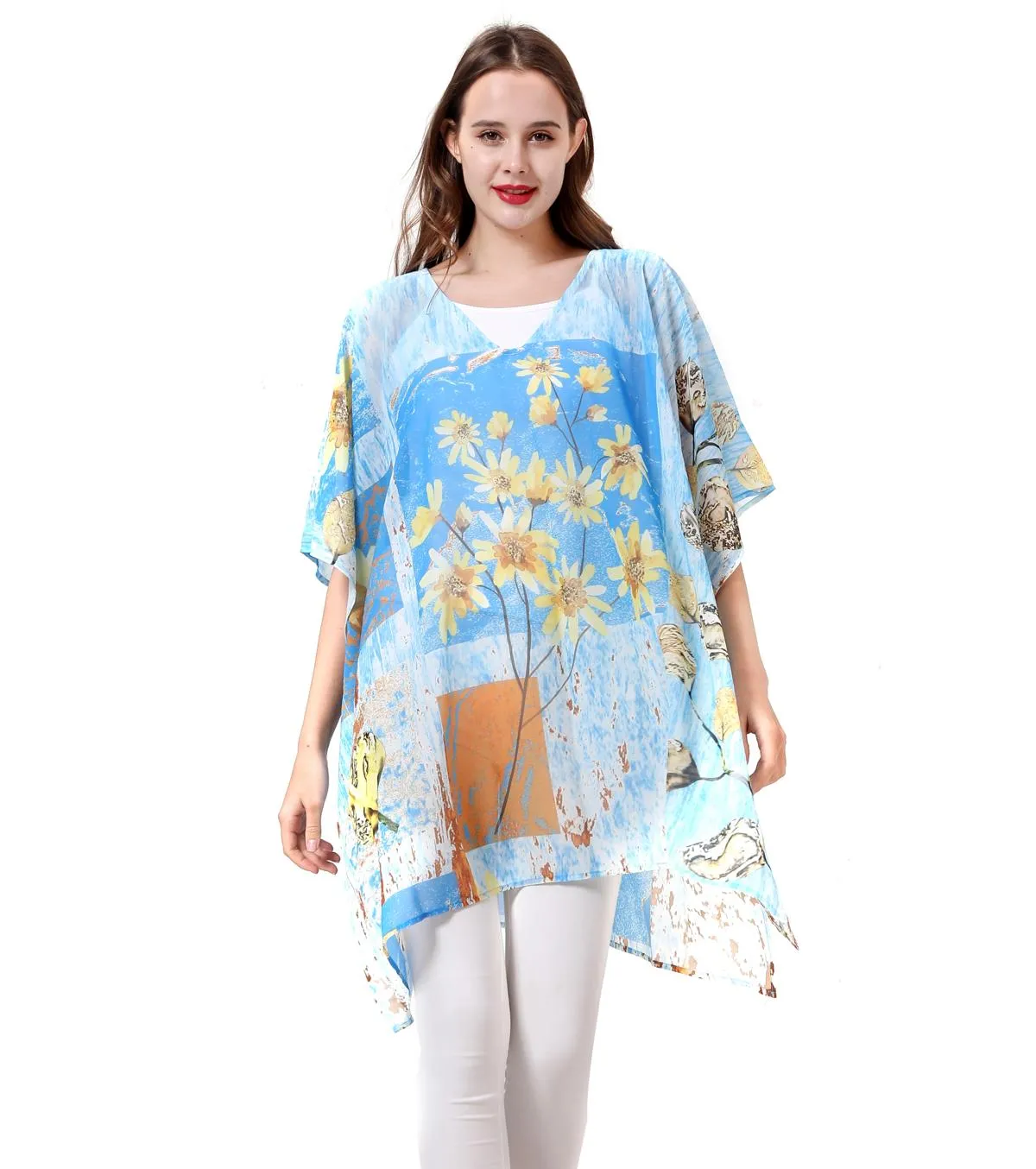 JC061921 Lotus V-Neck Tunic