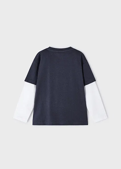 Layered long sleeve  t-shirt