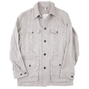 Lightweight Woven Linen Safari Jacket