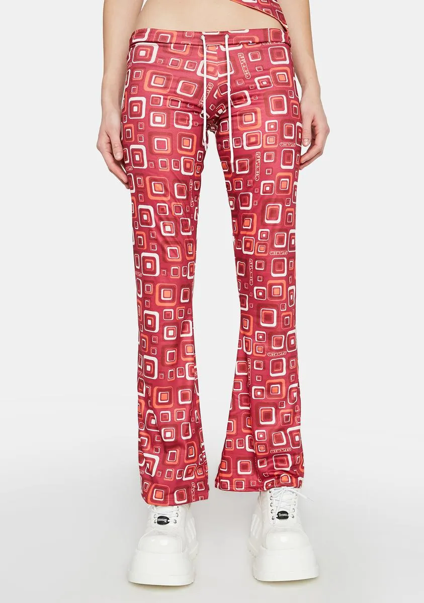 Lipstick Cubby Flare Pants