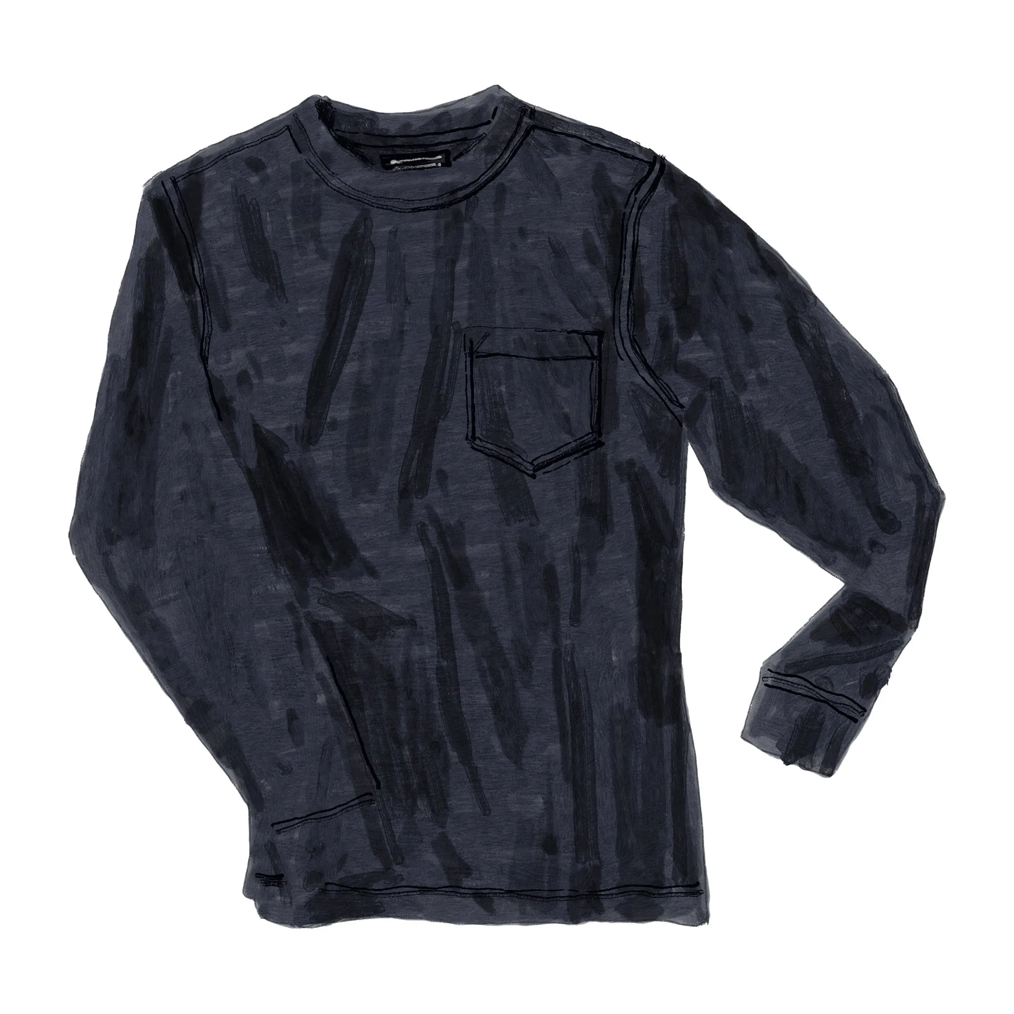 Long Sleeve Garment Dyed Tee