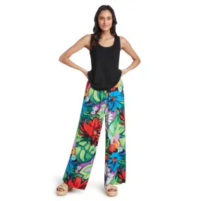 Long Wide Leg Pants - Flower Vibes