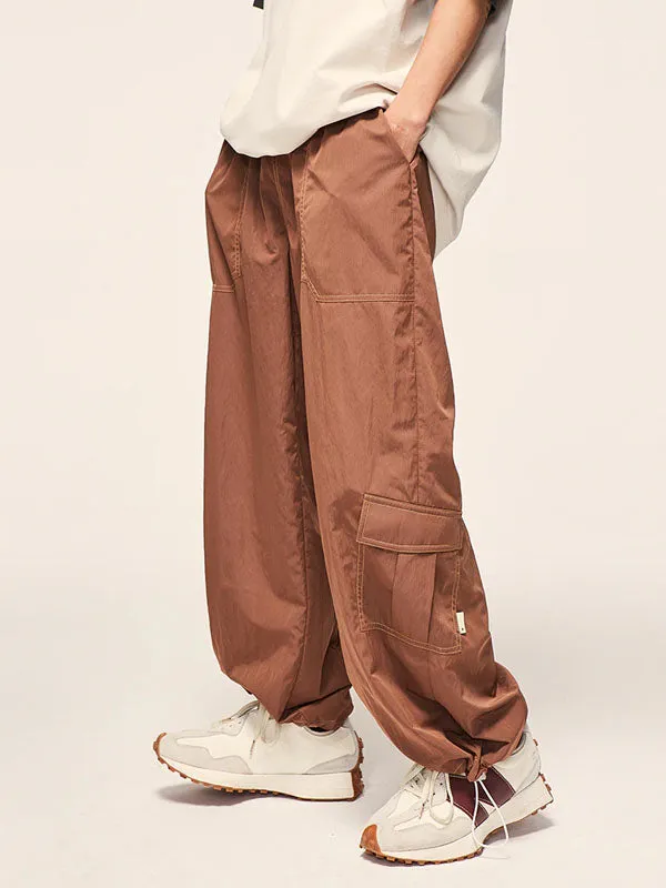 Loose Fit Coffee Cargo Pants