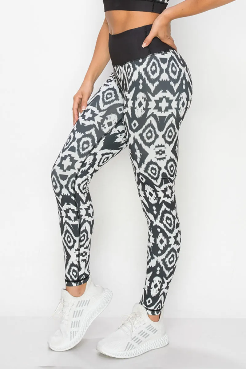 Mandala Tribal Print Active Leggings