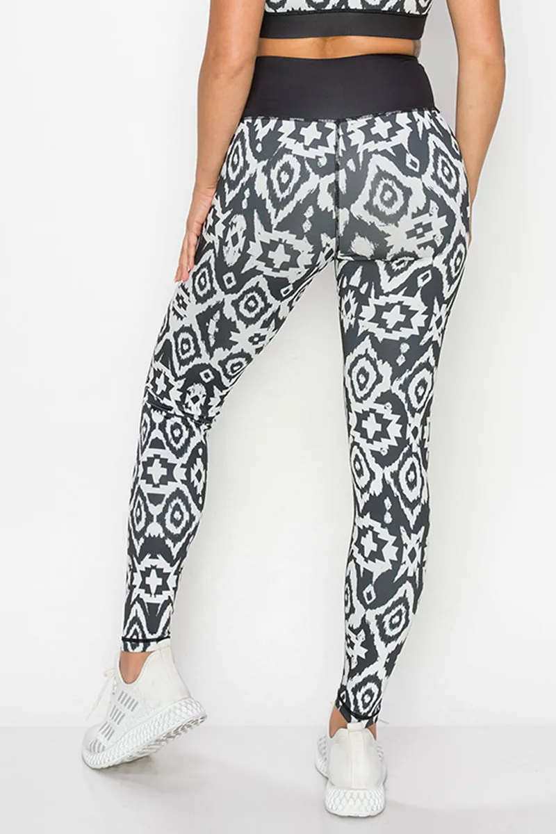 Mandala Tribal Print Active Leggings