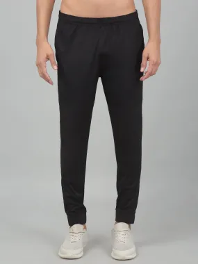 Men's Black Soild Stretchable Track Pant