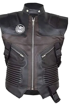 Men's Clint Barton Hawkeye Jeremy Renner The Avengers Stylish Biker Vest