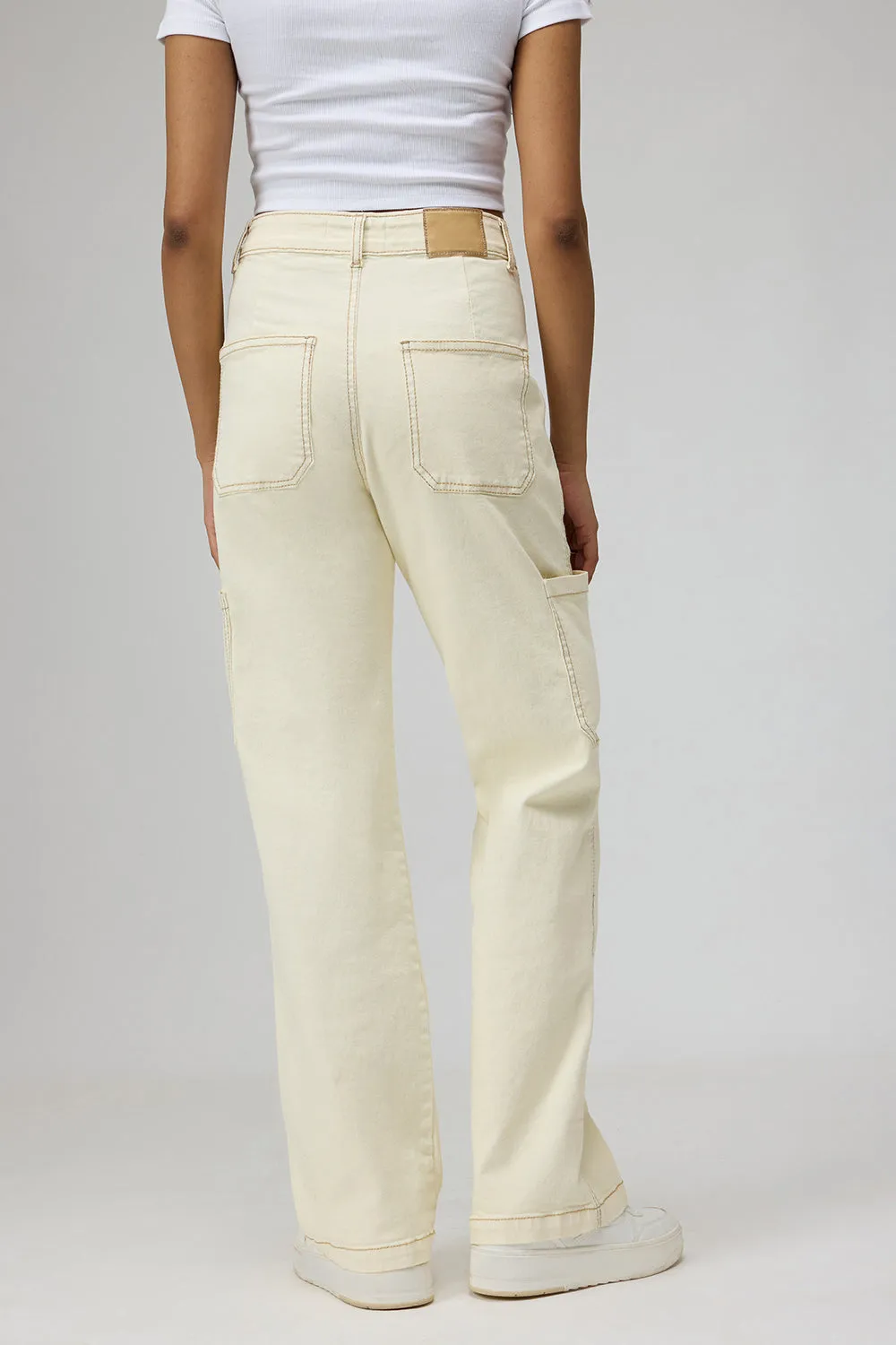 Merino White Cargo Pants