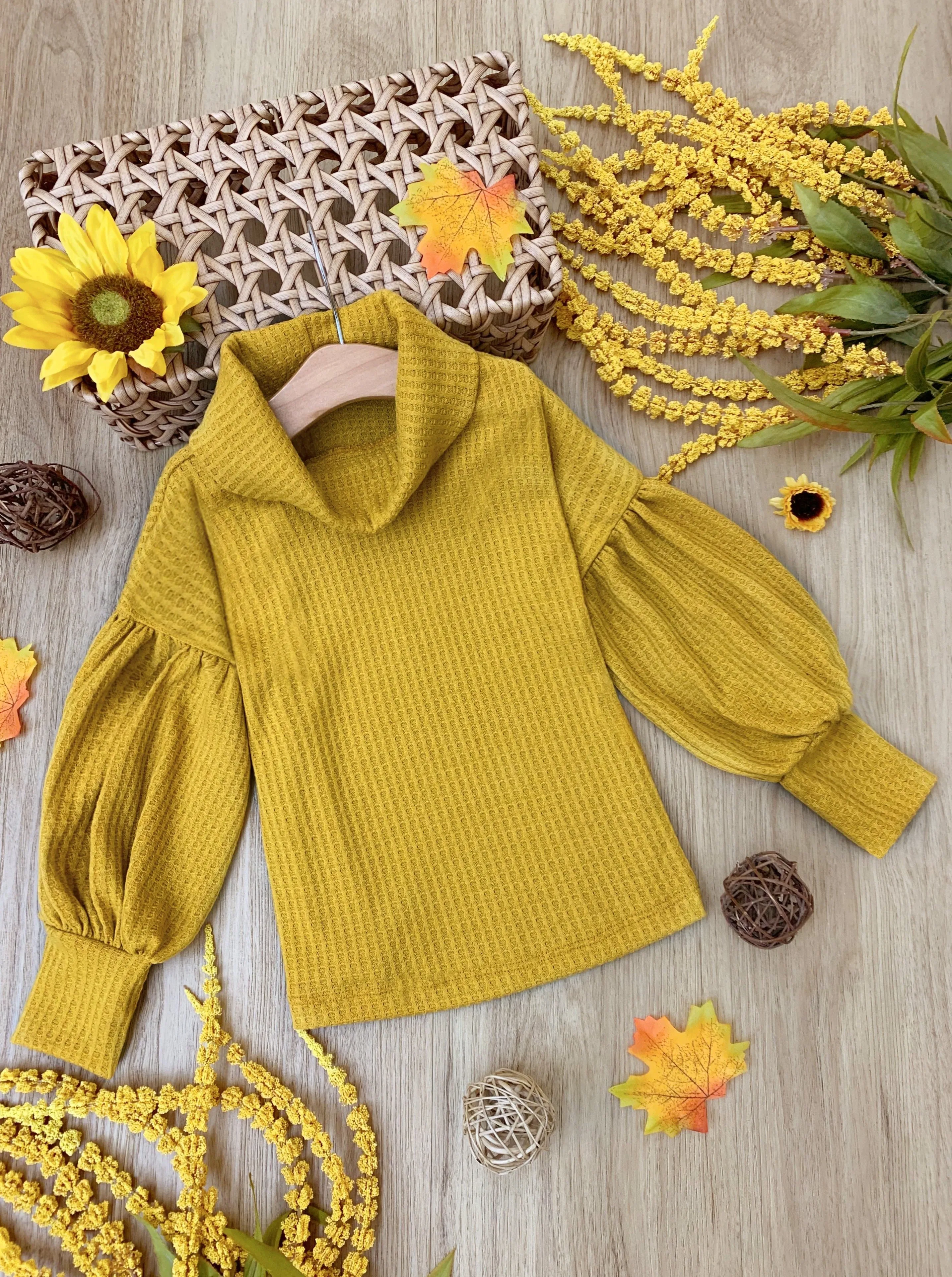 Mommy and Me Fall Sunshine Turtleneck Sweater