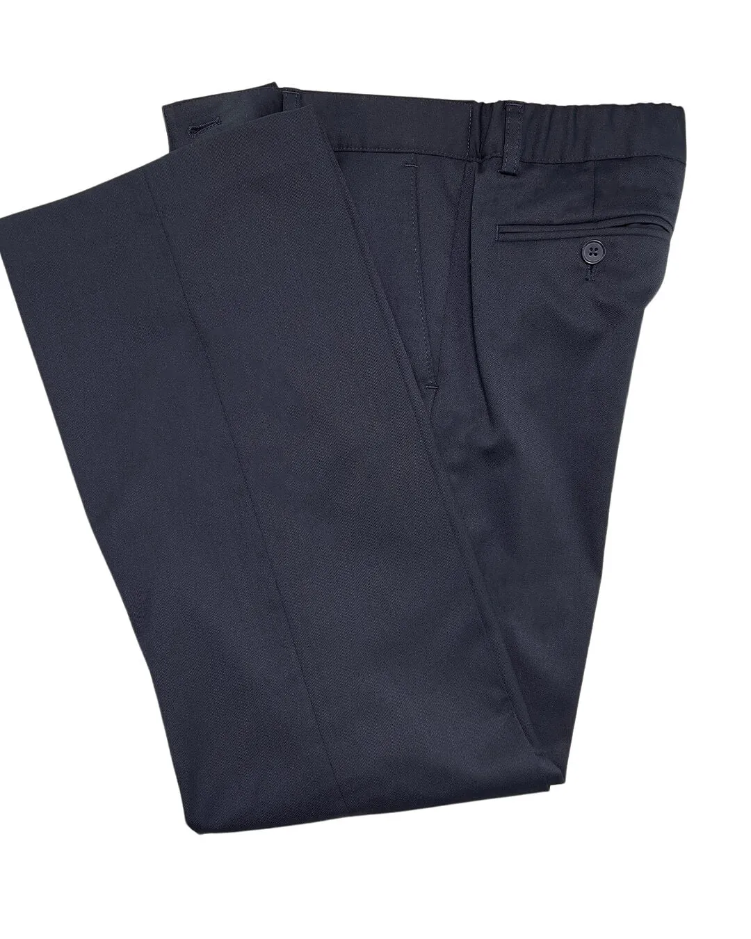 Navy Plain Cotton Trousers