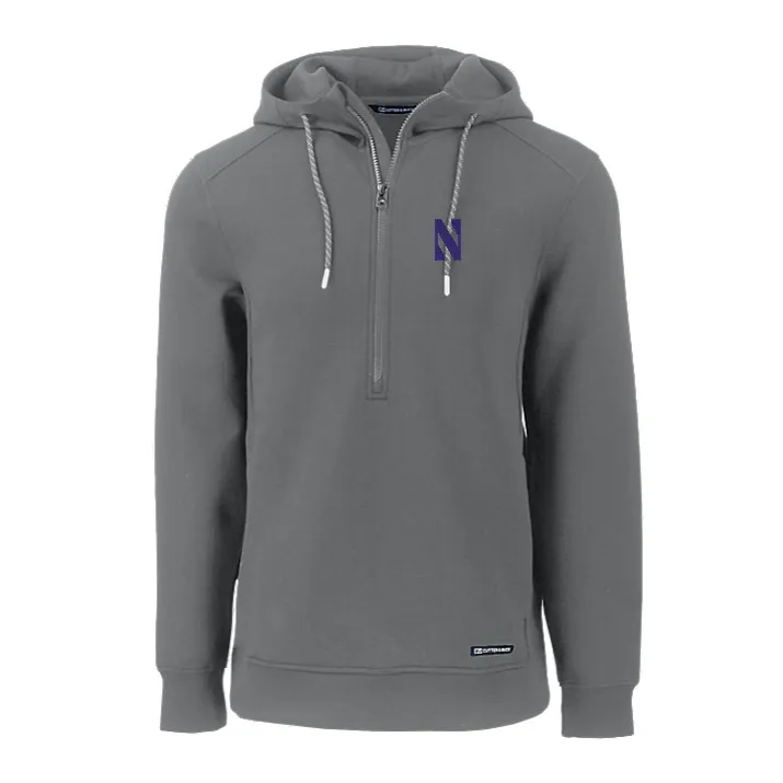 Northwestern Wildcats Cutter &amp; Buck Grey Roam Men's Pullover Hoodie