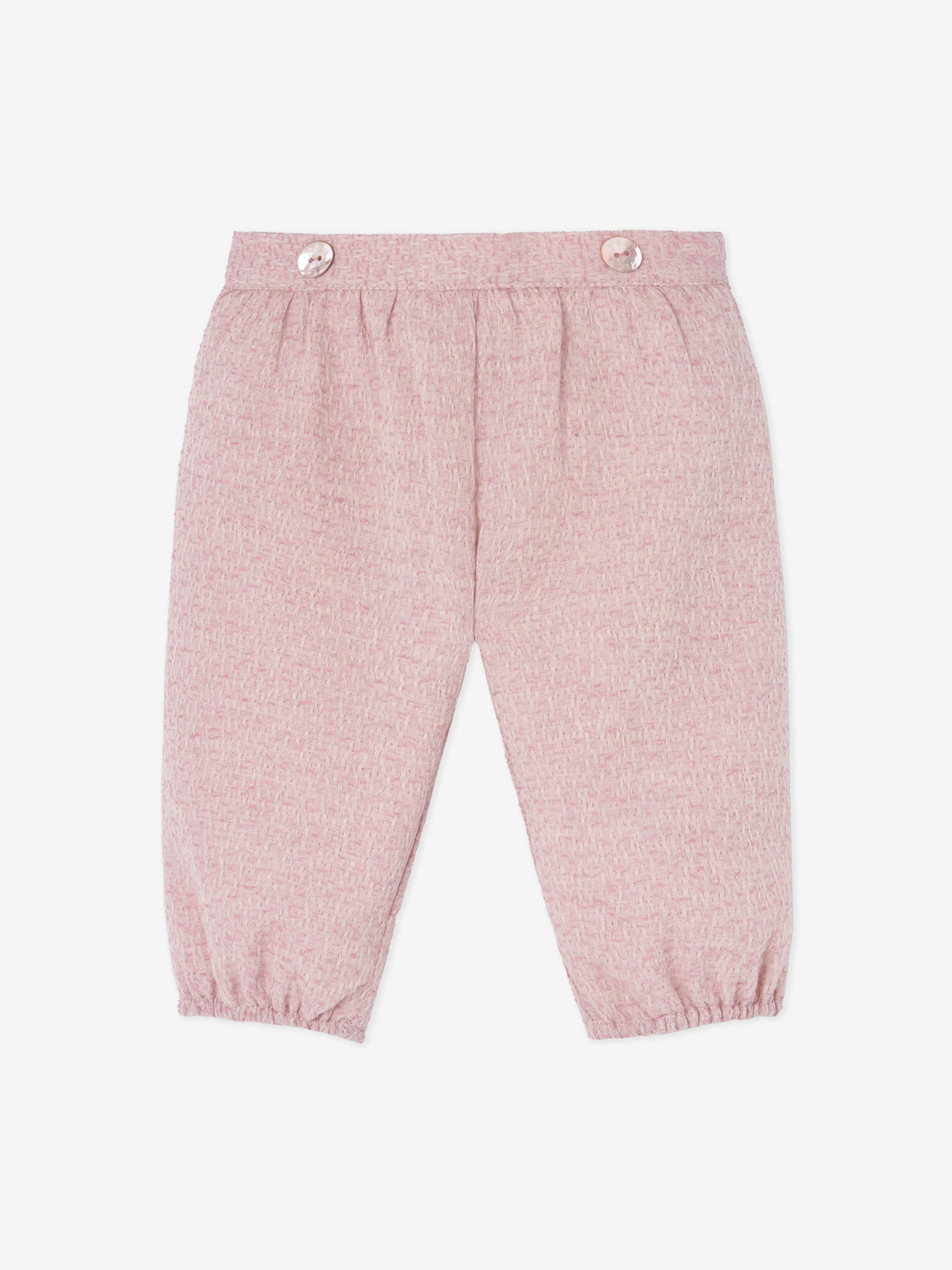 Paz Rodriguez Baby Girls Cotton Trousers in Pink