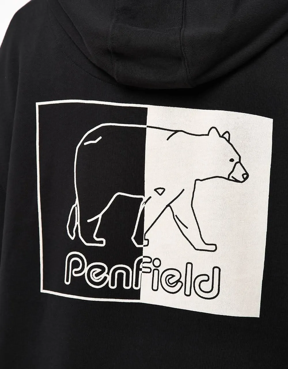 Penfield Inverted Bear Pullover Hoodie - Black