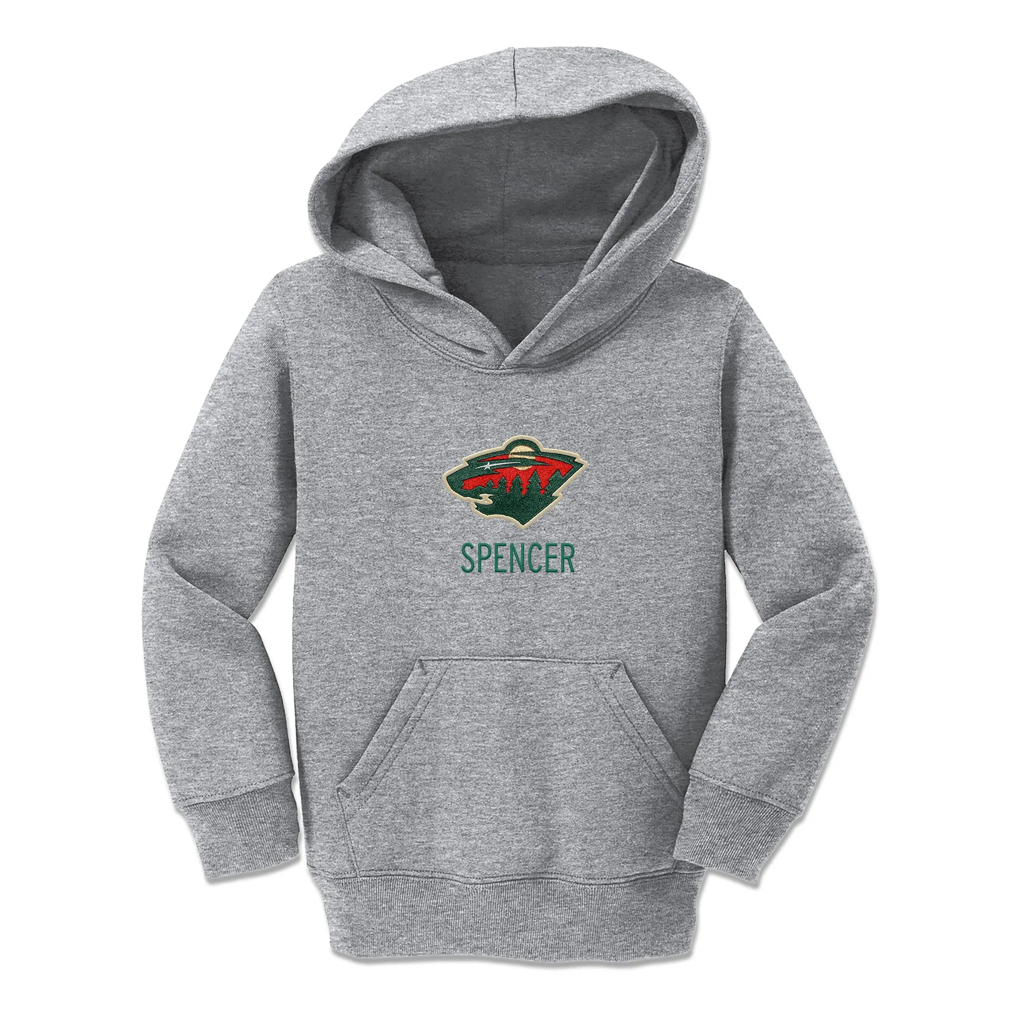 Personalized Minnesota Wild Toddler Pullover Hooded Sweatshirt