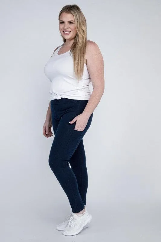 Plus Size Everyday Leggings with Pockets