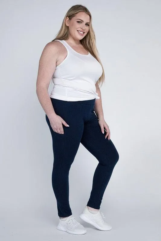 Plus Size Everyday Leggings with Pockets