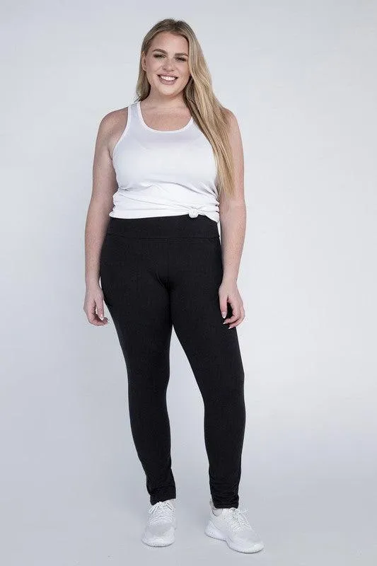 Plus Size Everyday Leggings with Pockets