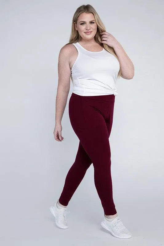 Plus Size Everyday Leggings with Pockets