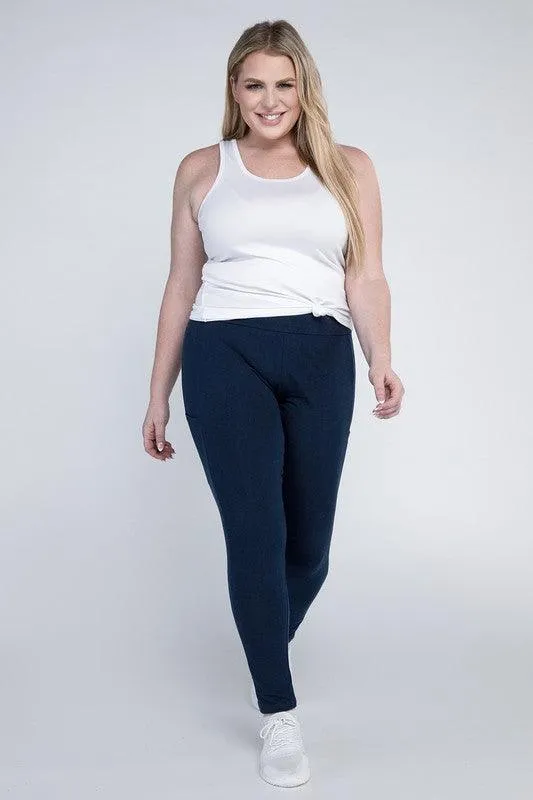 Plus Size Everyday Leggings with Pockets