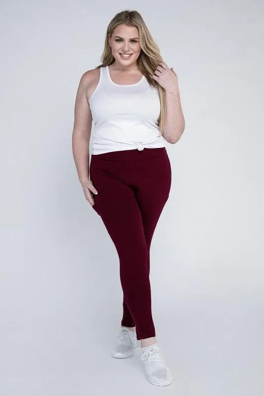 Plus Size Everyday Leggings with Pockets