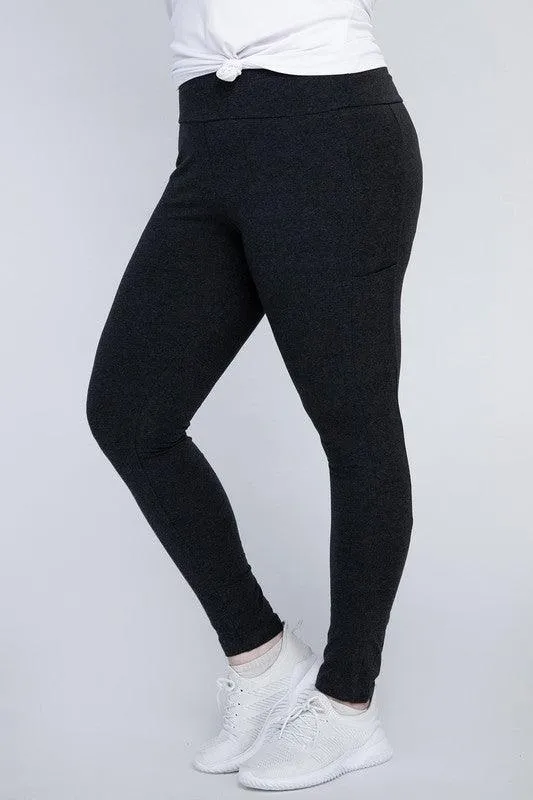 Plus Size Everyday Leggings with Pockets