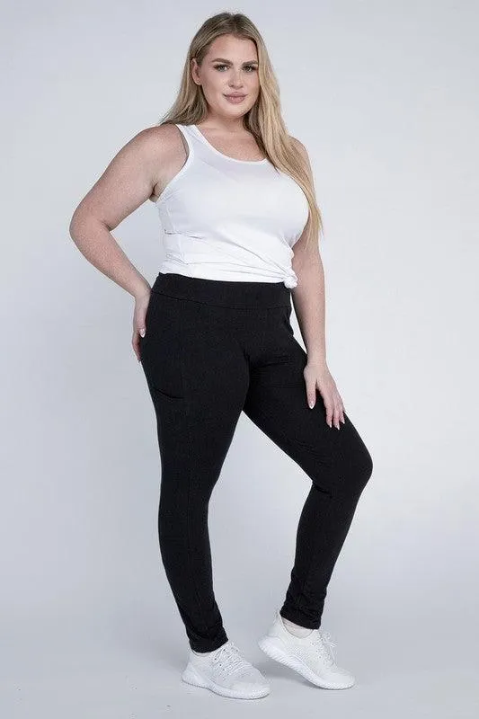 Plus Size Everyday Leggings with Pockets