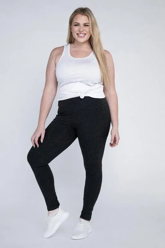 Plus Size Everyday Leggings with Pockets