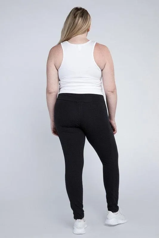 Plus Size Everyday Leggings with Pockets