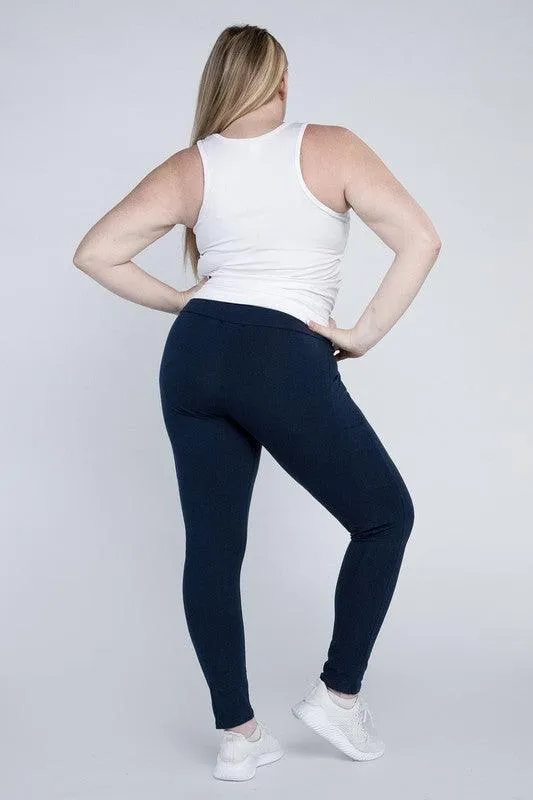 Plus Size Everyday Leggings with Pockets