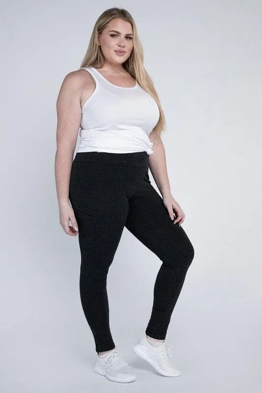 Plus Size Everyday Leggings with Pockets