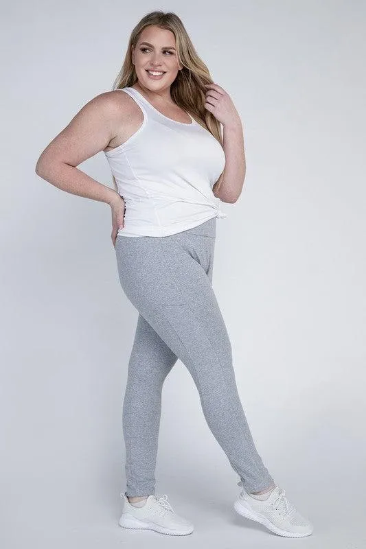 Plus Size Everyday Leggings with Pockets