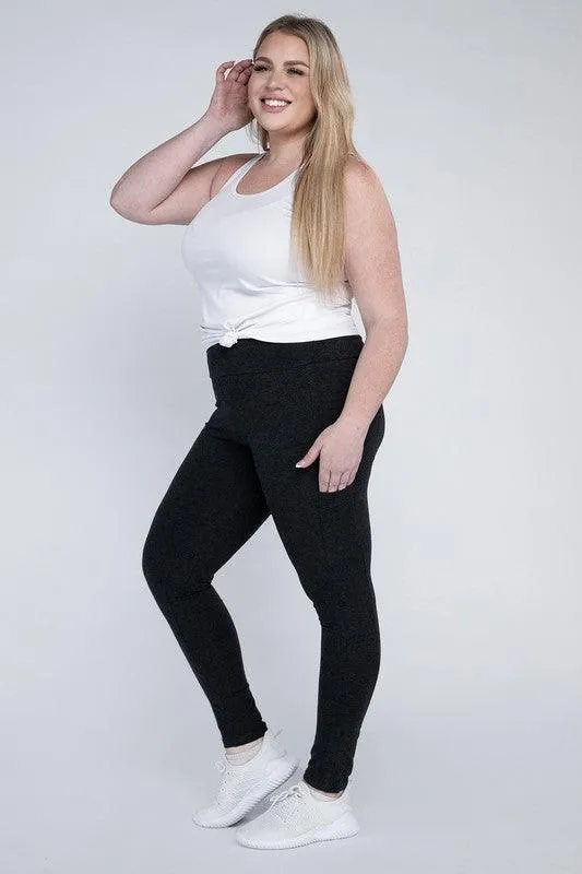 Plus Size Everyday Leggings with Pockets