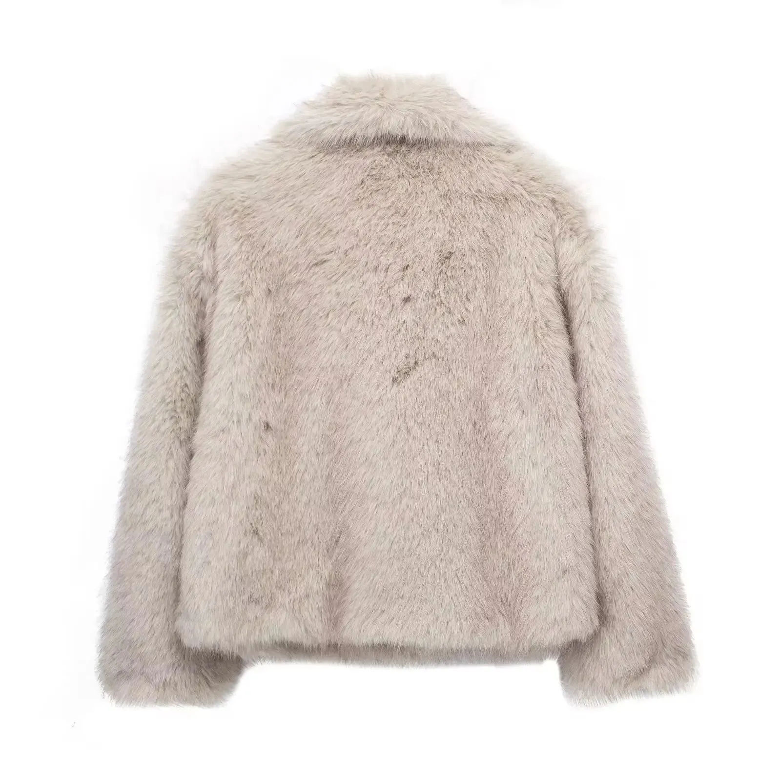 Pre Order:  Faux Fur Hidden Buttons Jacket