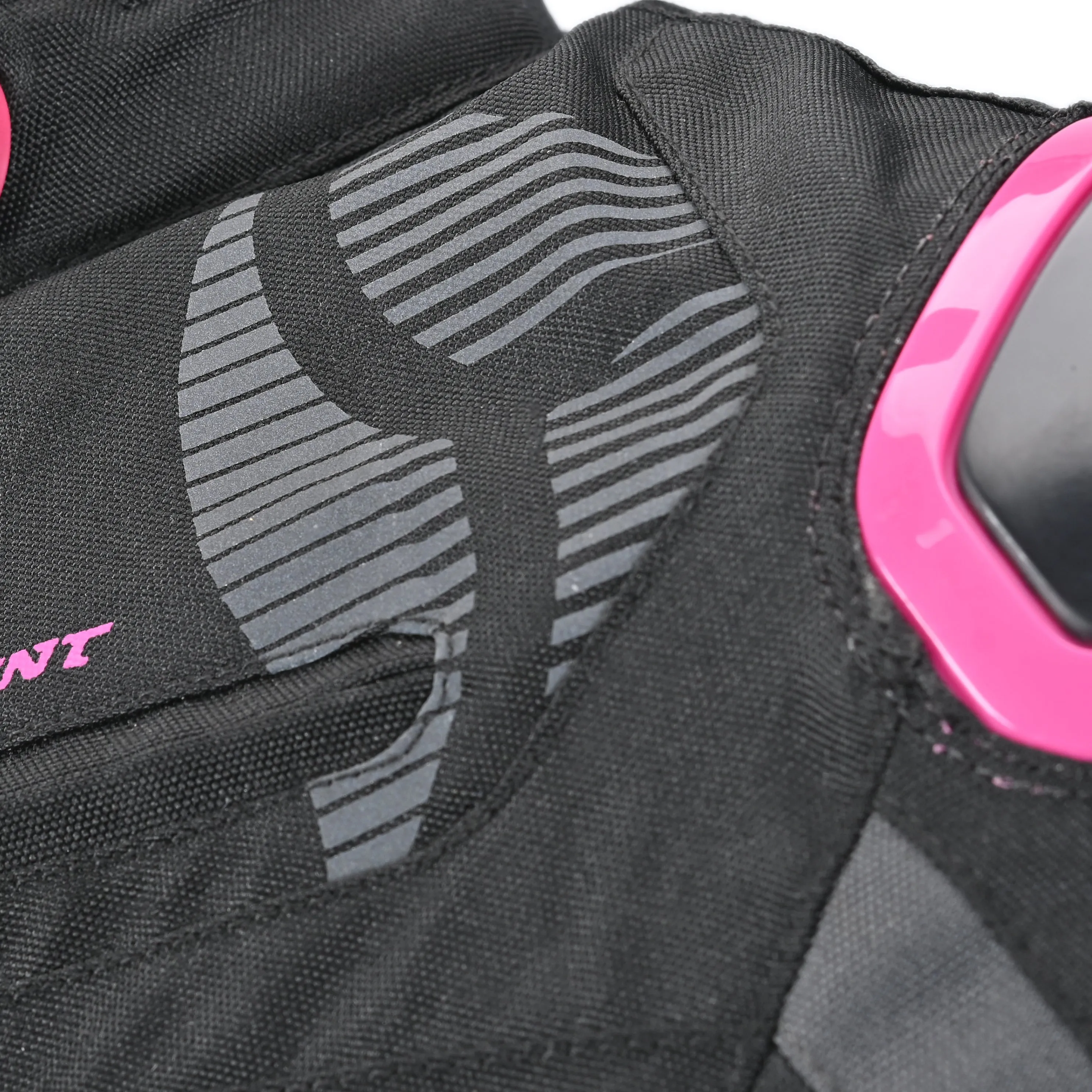 R-Tech Knight Rider Lady Short - Motorcycle Racing Jacket - Black Dark Grey Fuschia