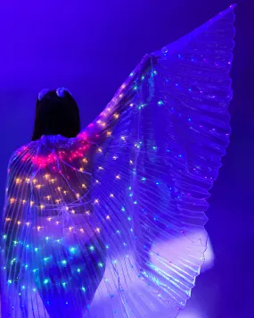 Rainbow LED Light-Up Winged Cape