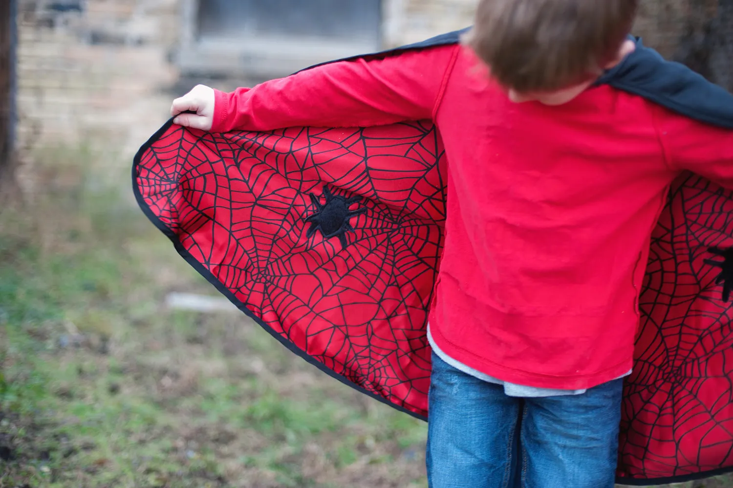 Reversible Spider Bat Cape & Mask Size 3-4