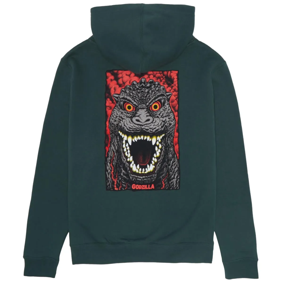 Santa Cruz x Godzilla Youth Destroyer Pull Over Hoodie - Alpine Green