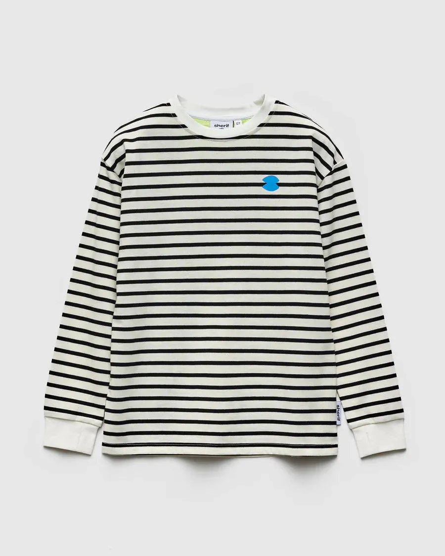 Sherif Pepe Long Sleeve Stripe Tee Black/White