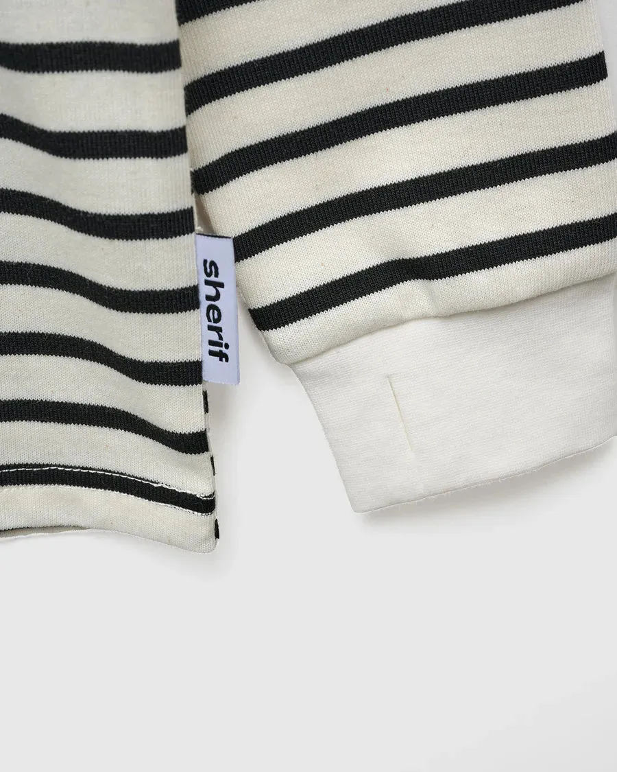 Sherif Pepe Long Sleeve Stripe Tee Black/White