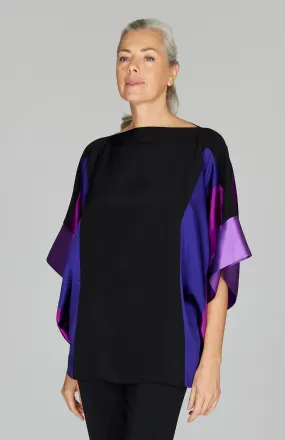 Silk Tunic w/Contrast Satin Bands