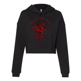 Skate to Hell Cropped Pullover Hoodie