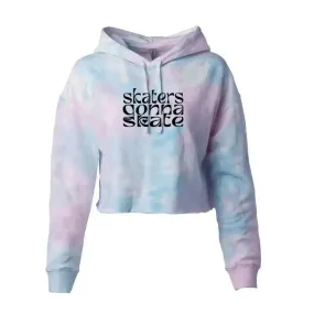 Skaters Gonna Skate Cotton Candy Hooded Crop