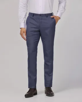 Slim Fit B-91 Formal Navy Textured Trouser - Zing