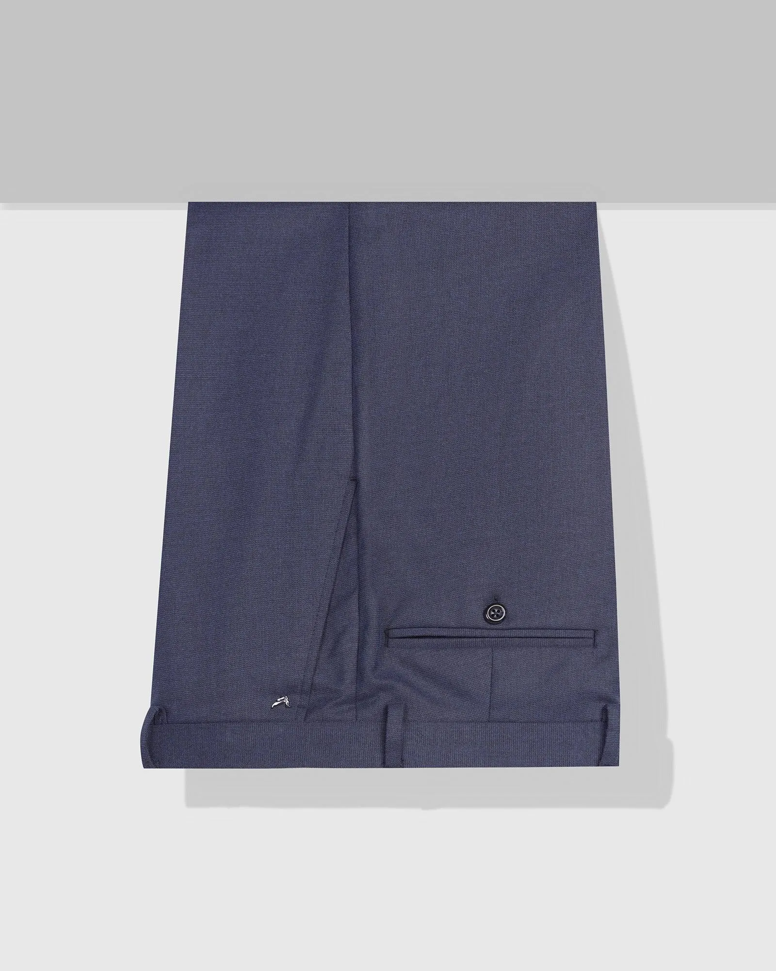 Slim Fit B-91 Formal Navy Textured Trouser - Zing