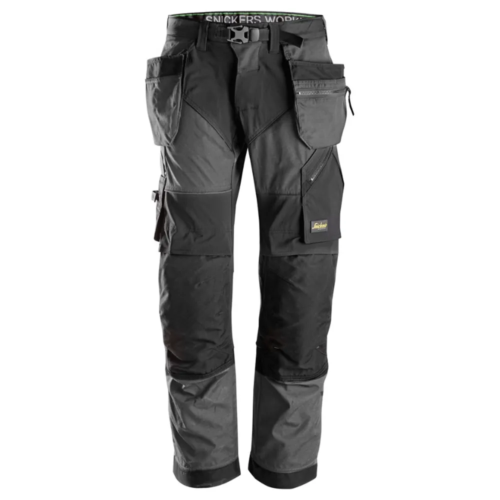 Snickers 6902 FlexiWork, Kneepad Holster Pocket Work Trousers Steel Grey