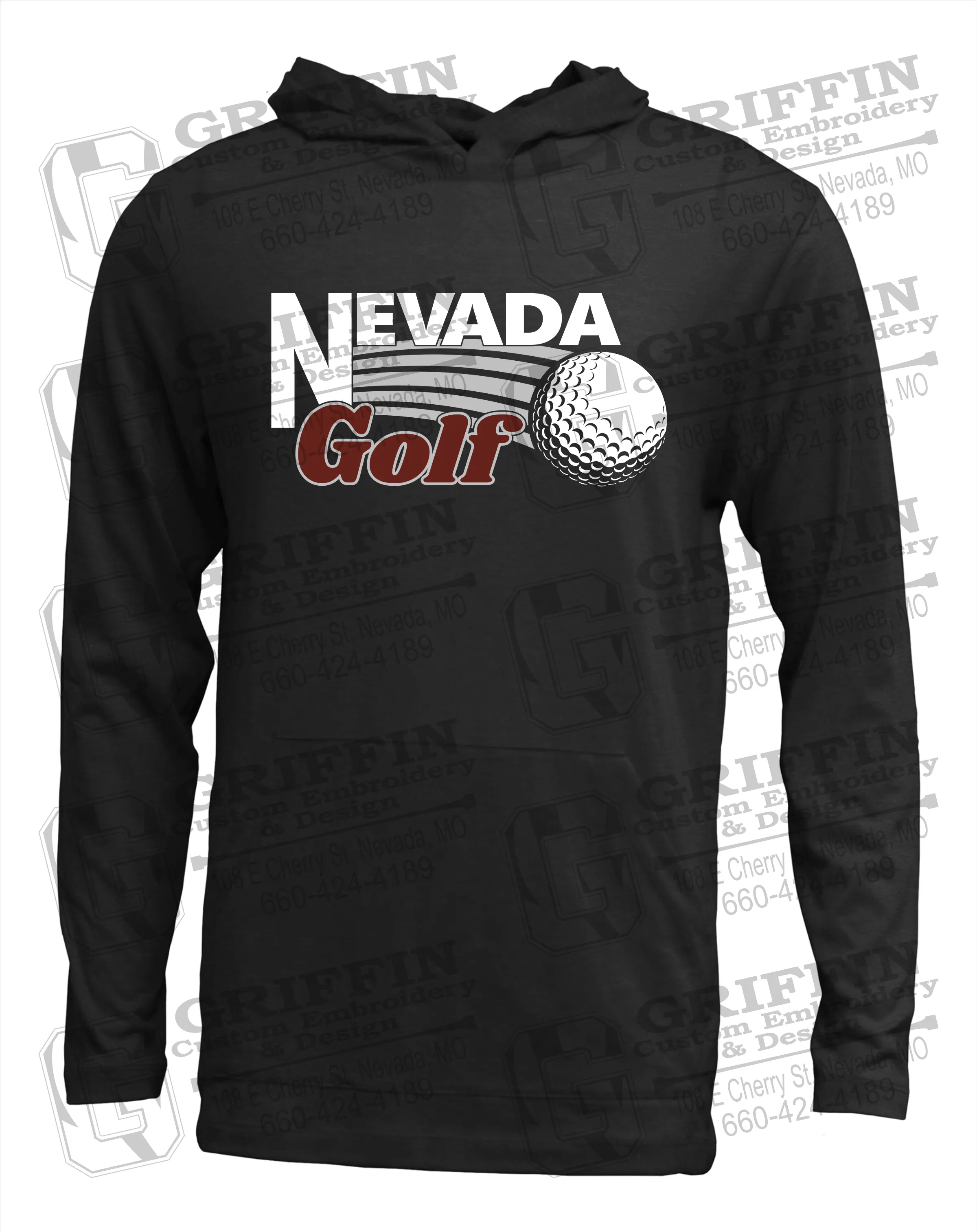 Soft-Tek T-Shirt Hoodie - Golf - Nevada Tigers 21-W