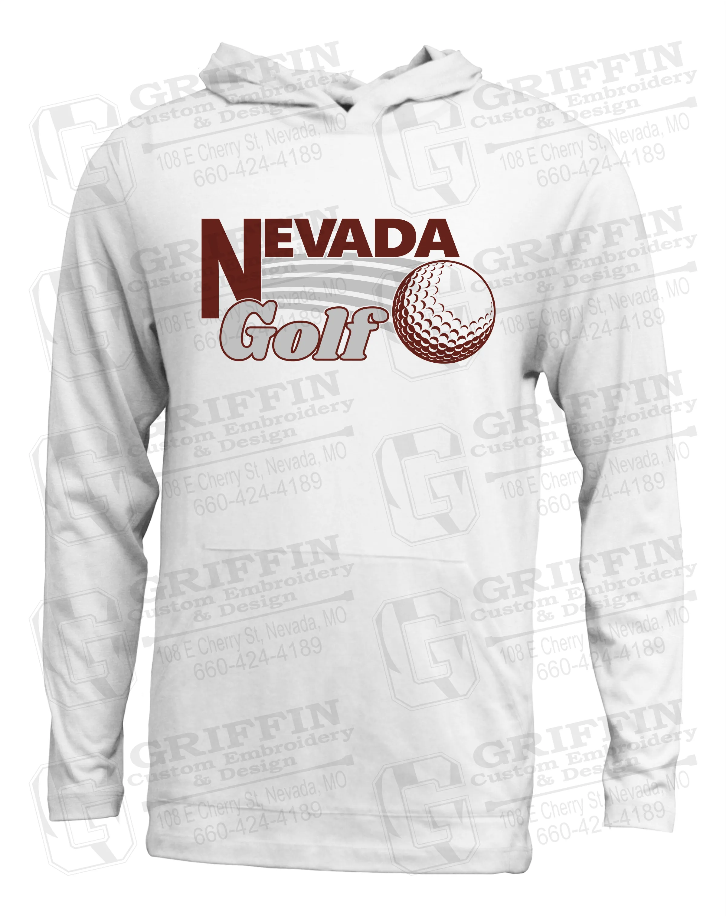 Soft-Tek T-Shirt Hoodie - Golf - Nevada Tigers 21-W