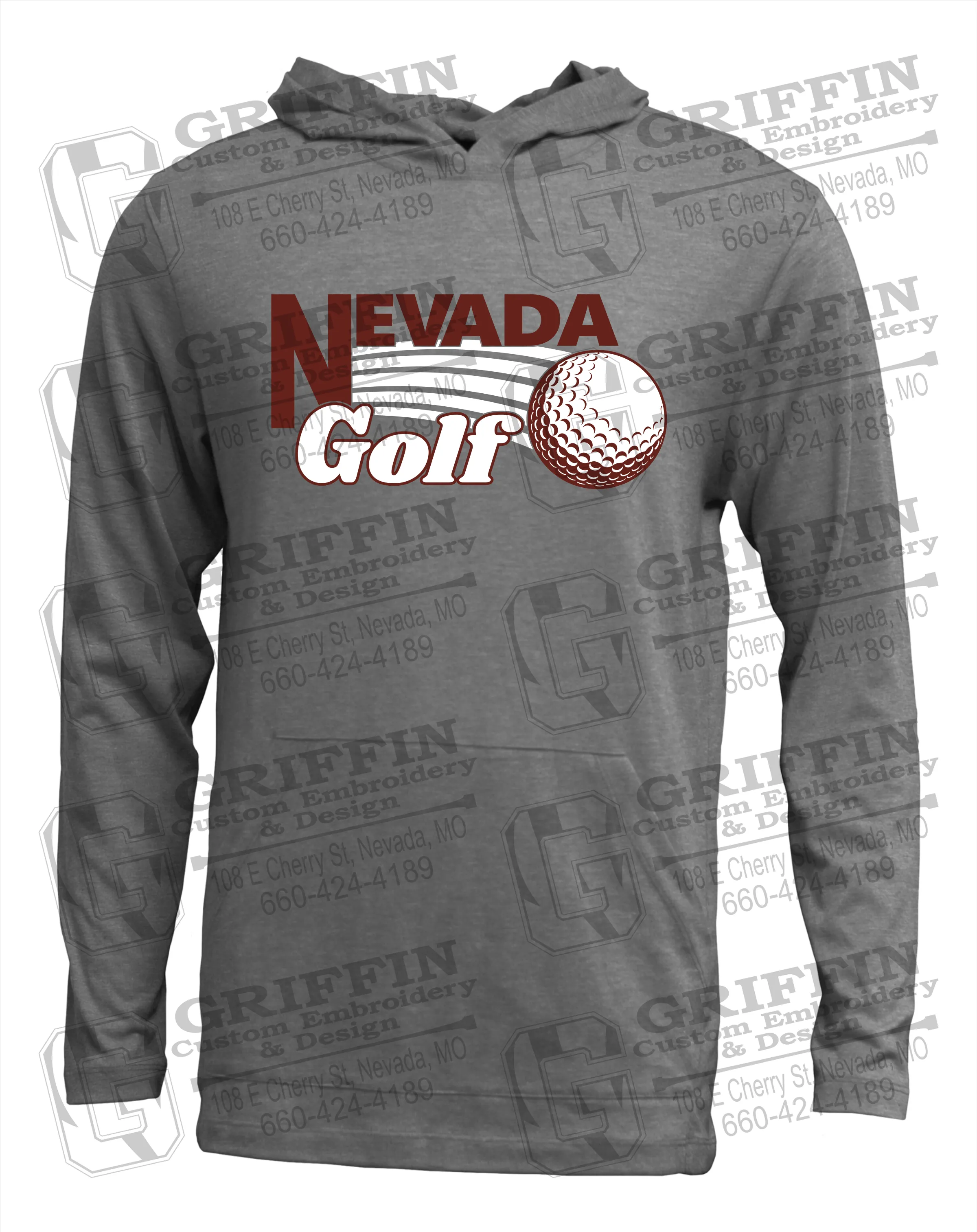 Soft-Tek T-Shirt Hoodie - Golf - Nevada Tigers 21-W