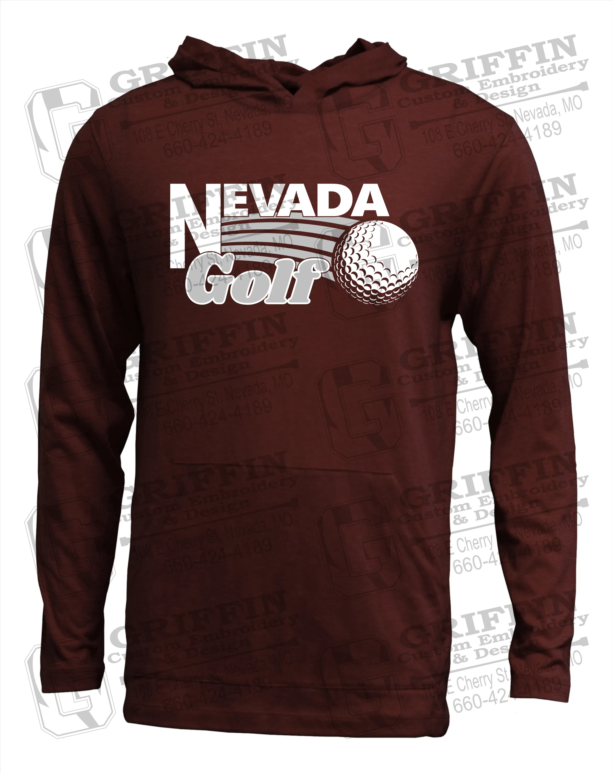 Soft-Tek T-Shirt Hoodie - Golf - Nevada Tigers 21-W