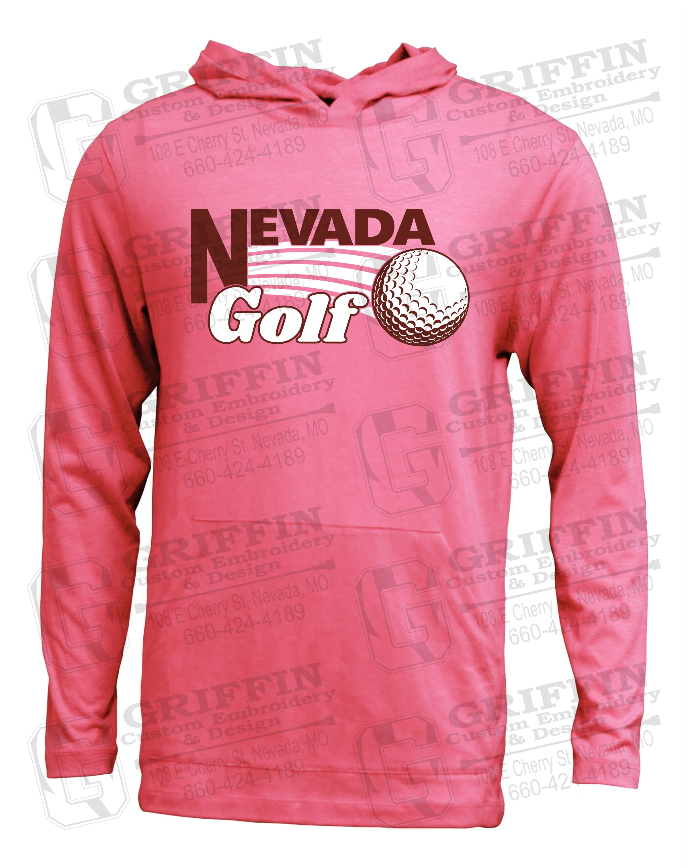 Soft-Tek T-Shirt Hoodie - Golf - Nevada Tigers 21-W